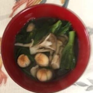 春菊、舞茸、手毬麩